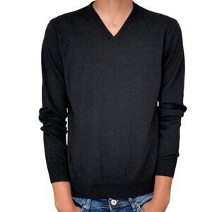 SAKS FIFTH AVENUE MENS DARK GRAY SWEATER
